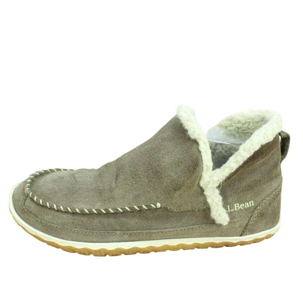 L.L. Bean Women's Slippers in Brown and Cream